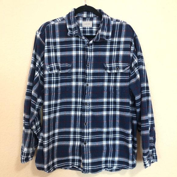 Jachs Other - Jachs 2X Blue Plaid Flannel Button Down Shirt